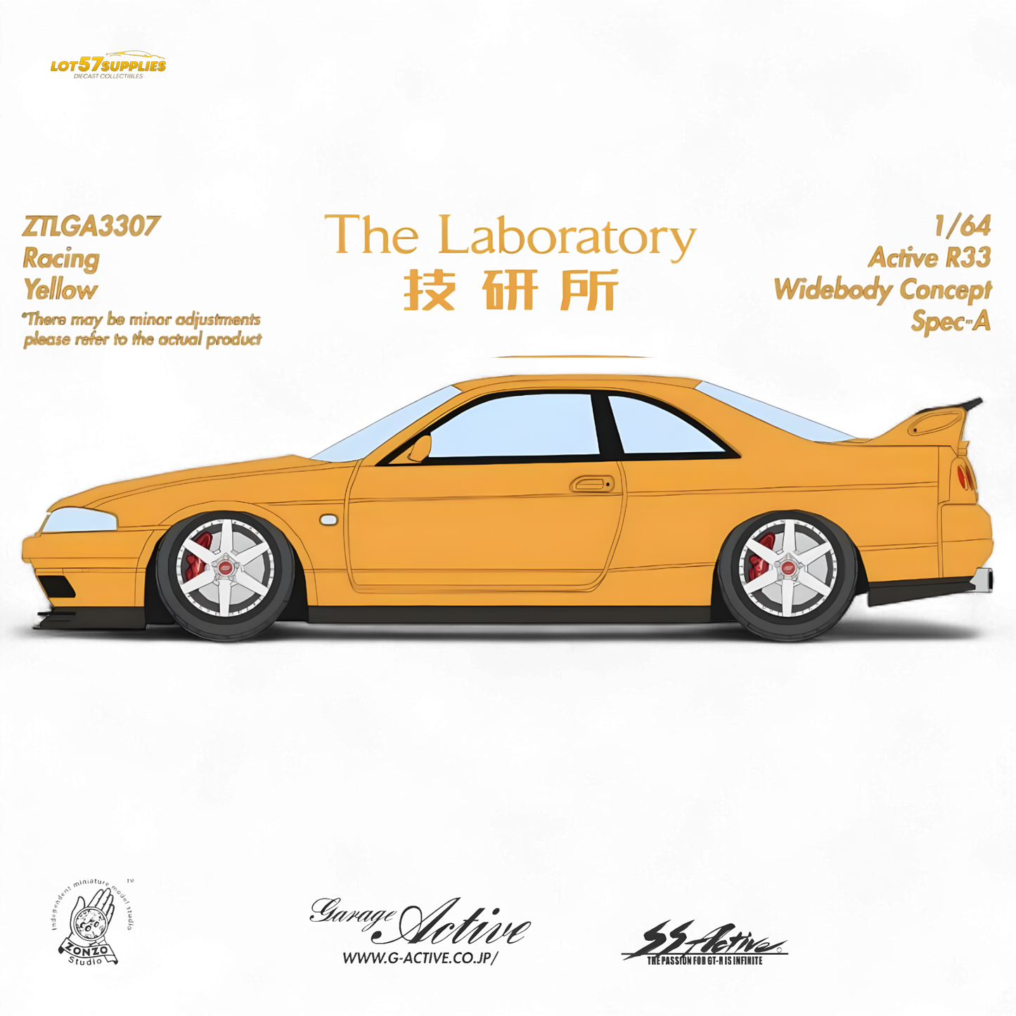 (Pre-Order) The Laboratory x ZONZO Nissan R33 Widebody 1:64