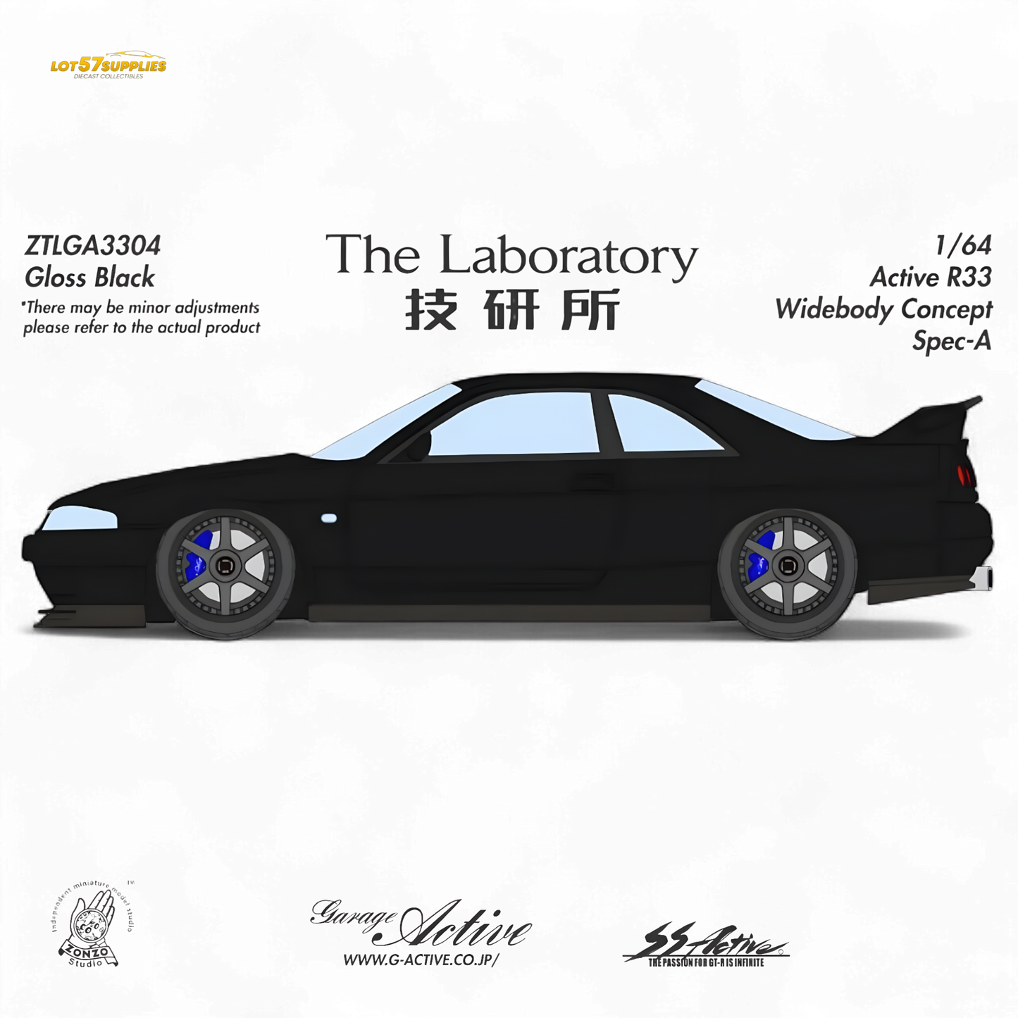 (Pre-Order) The Laboratory x ZONZO Nissan R33 Widebody 1:64