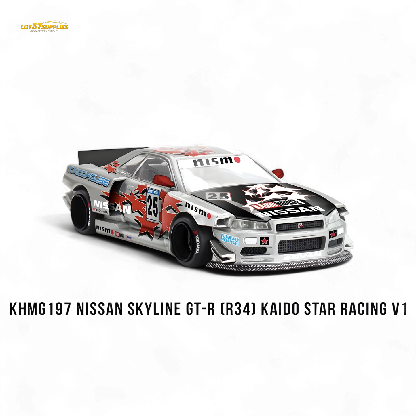 (Pre-Order) Mini GT Nissan Skyline GT-R R34 Kaido Star Racing V1 1:64