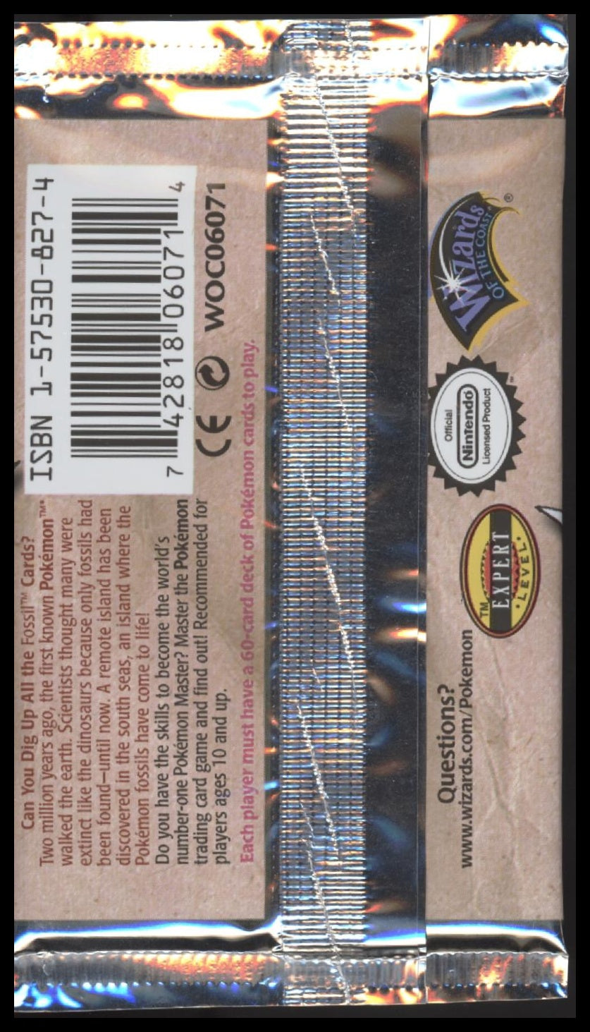 Pokemon 1st Edition Fossil Sealed 3 Pack Set
