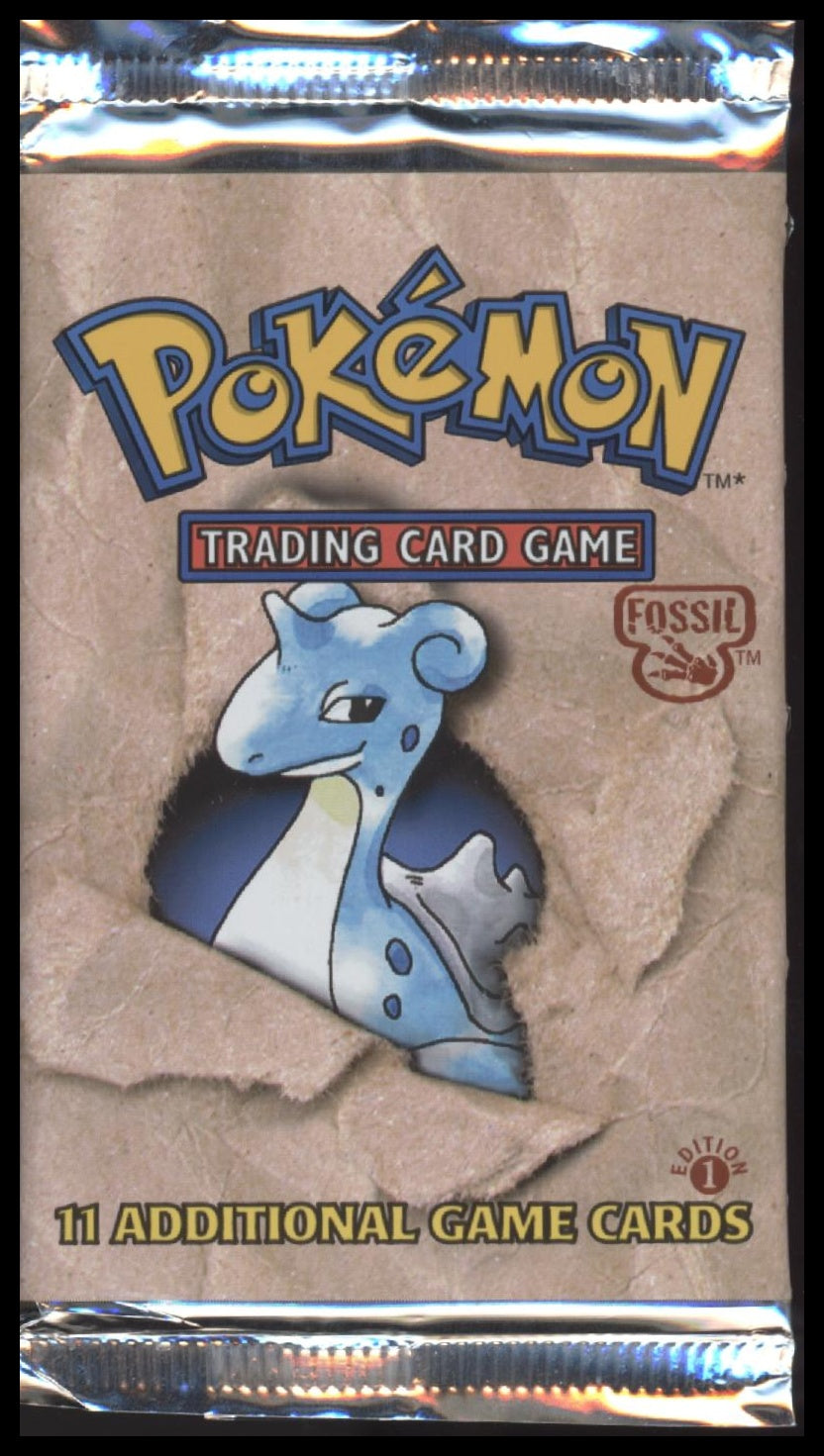 Pokemon 1st Edition Fossil Sealed 3 Pack Set