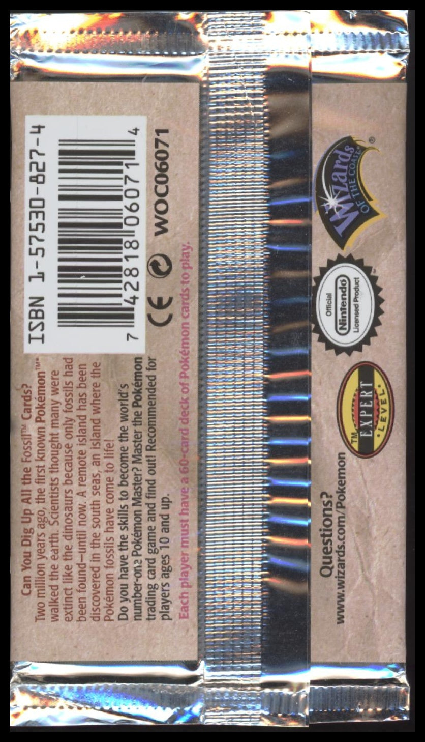Pokemon 1st Edition Fossil Sealed 3 Pack Set
