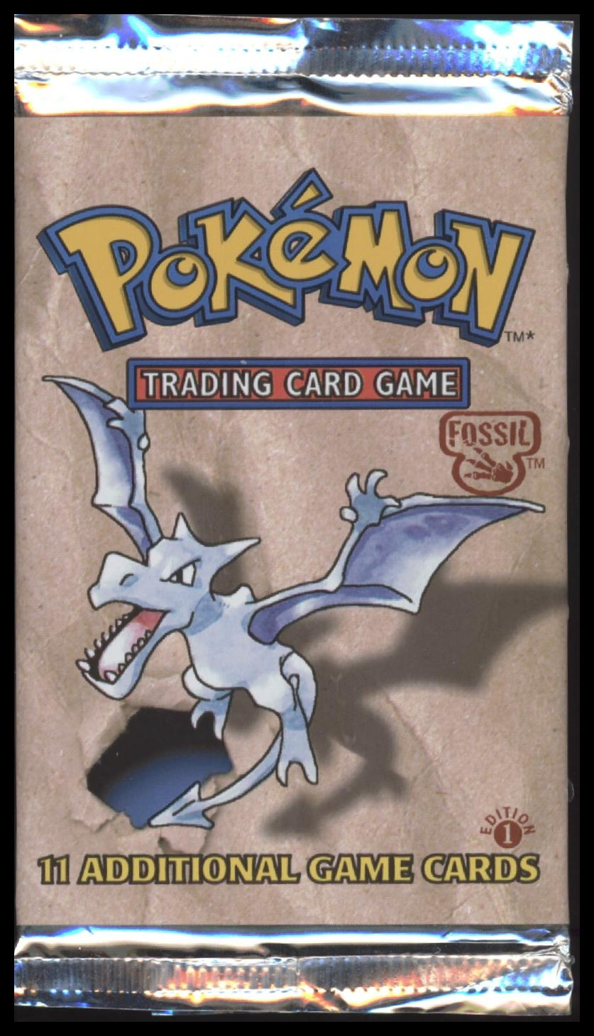 Pokemon 1st Edition Fossil Sealed 3 Pack Set