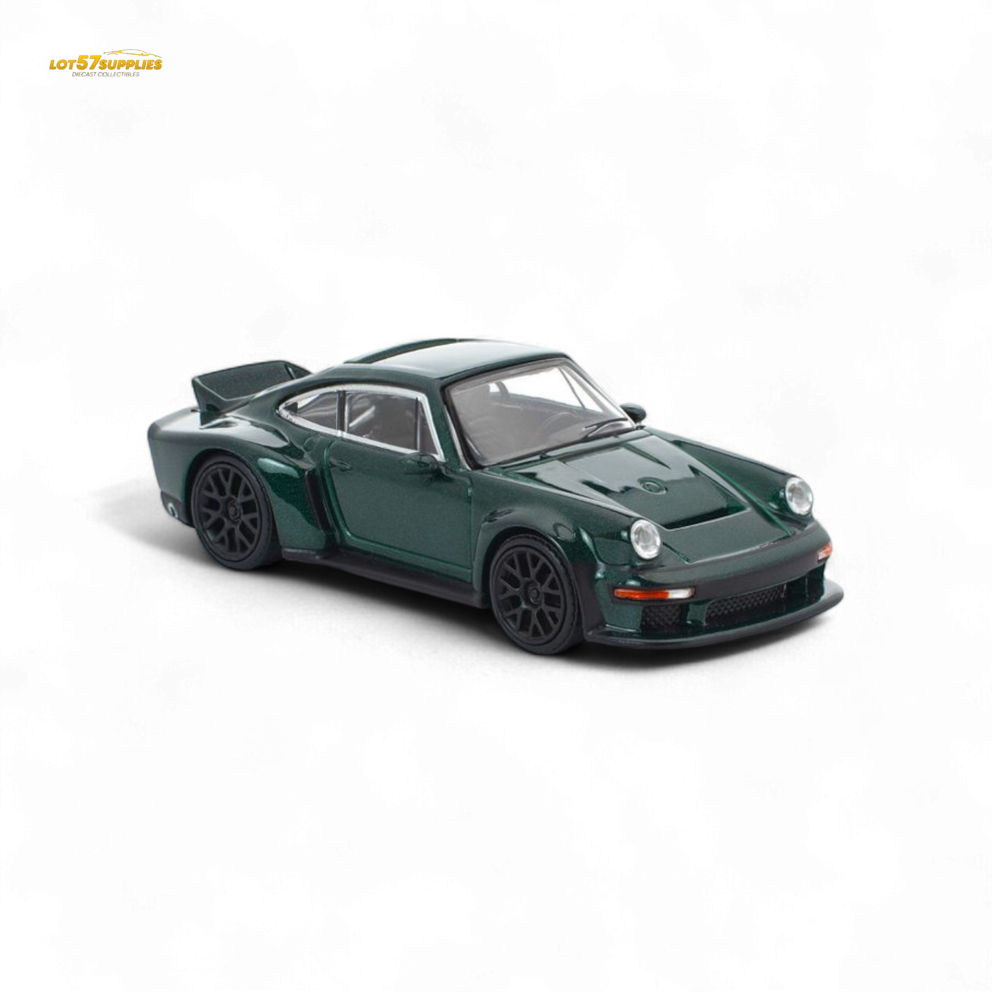 (Pre-Order) PopRace Singer DLS Turbo (Road) Green 1:64