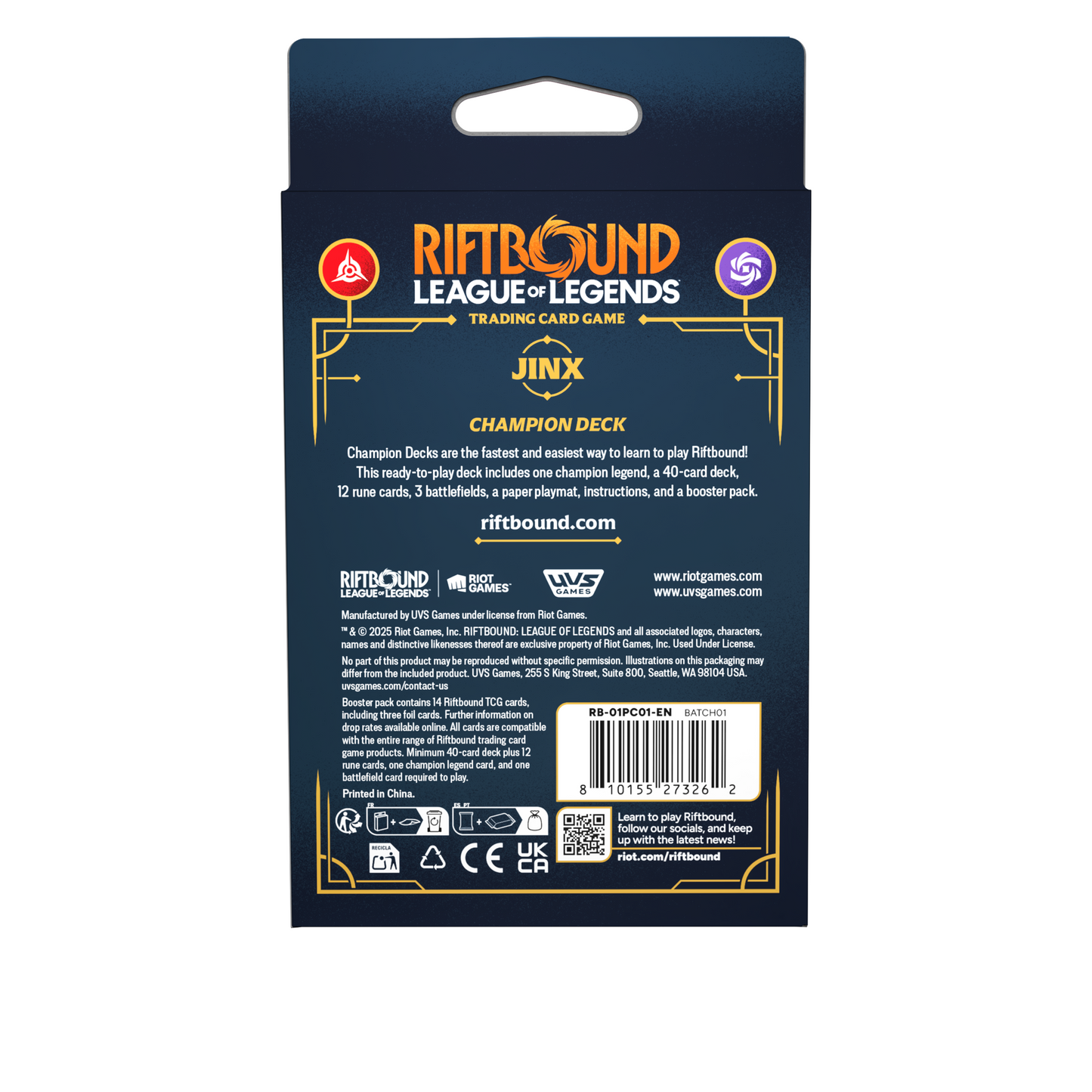 Riftbound Champion Deck: Jinx (Preorder)