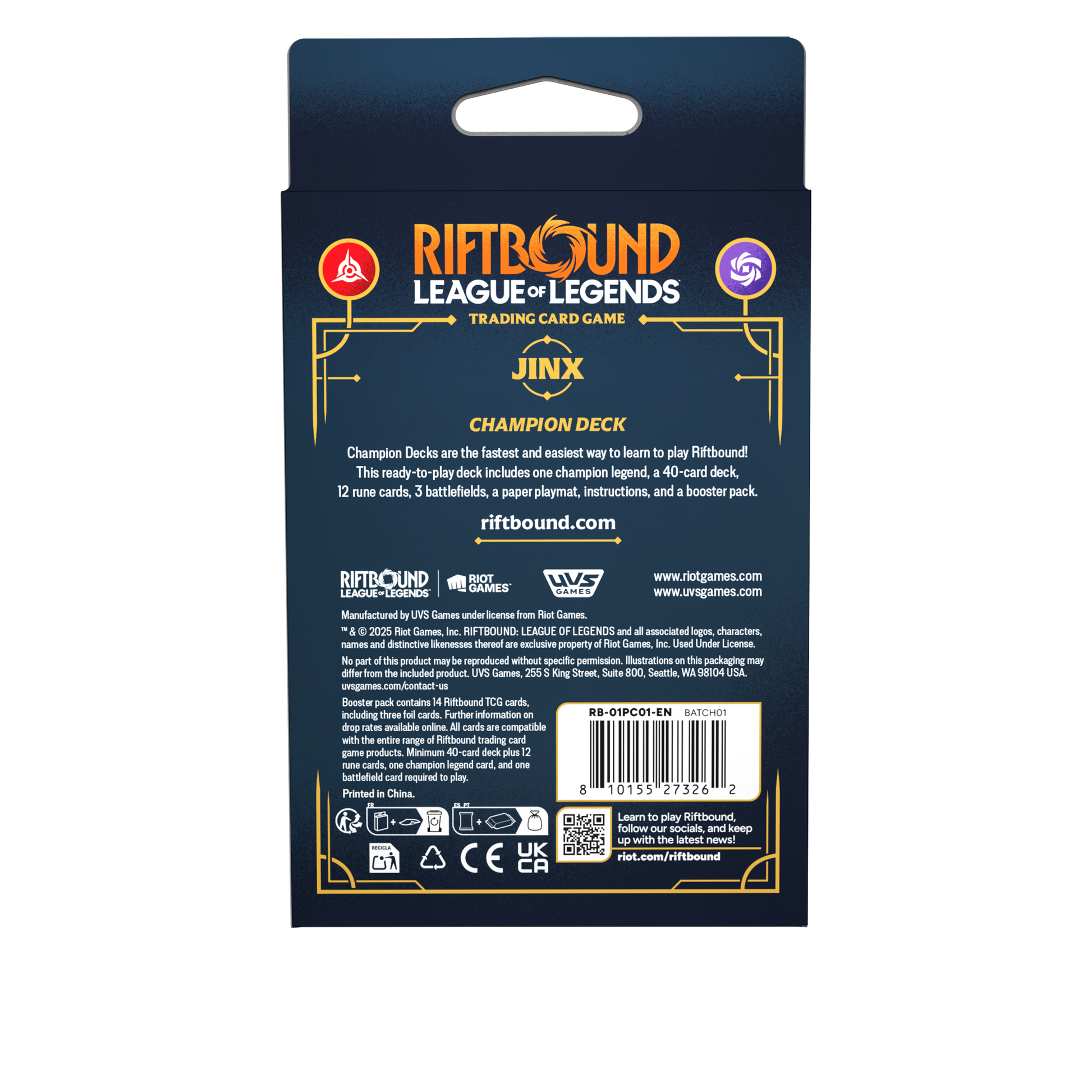 Riftbound Champion Deck: Jinx (Preorder)