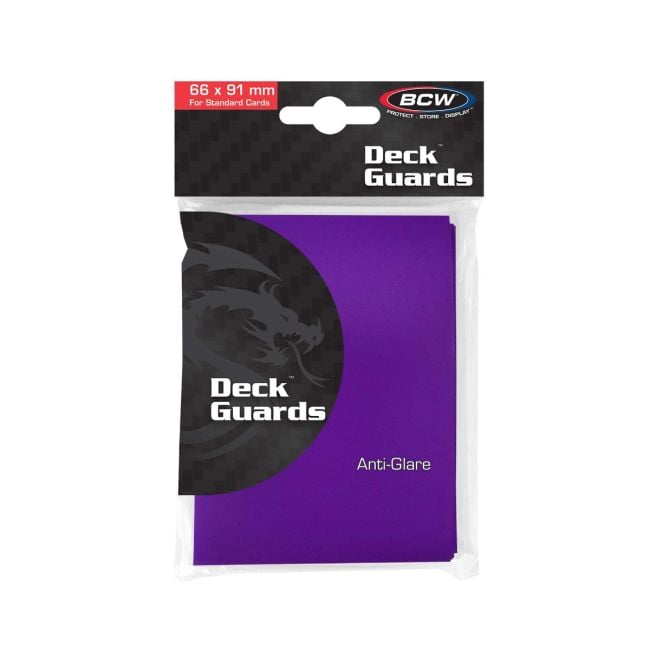 BCW Deck Guards Double Matte anti-glare card sleeves - Purple, 50 count