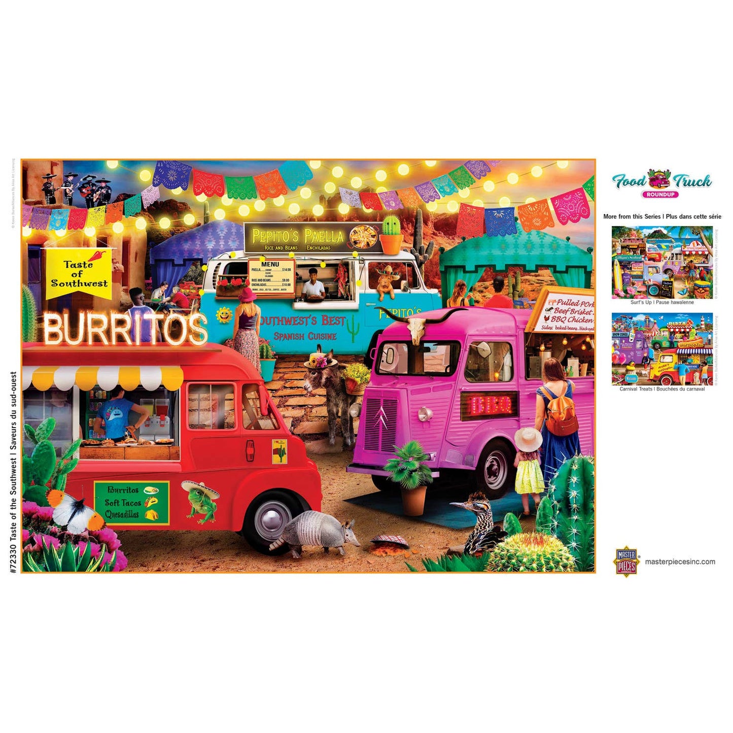 Food Truck Roundup Taste of the Southwest 1000 Piece Puzzle by Masterpieces Puzzles