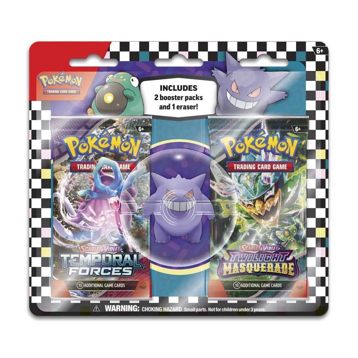 2 paquetes de refuerzo y borrador de Gengar
