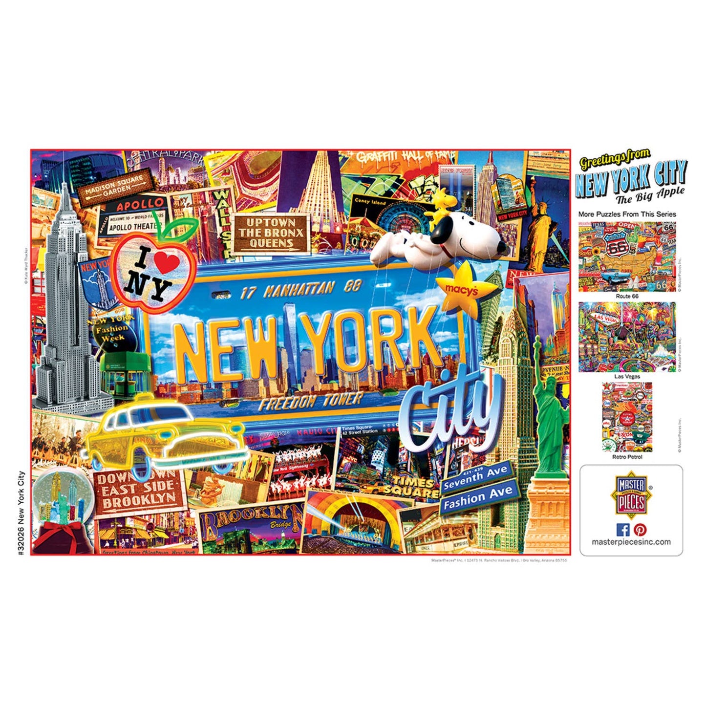 Greetings From New York - 550 Piece Jigsaw Puzzle by Masterpieces Puzzles