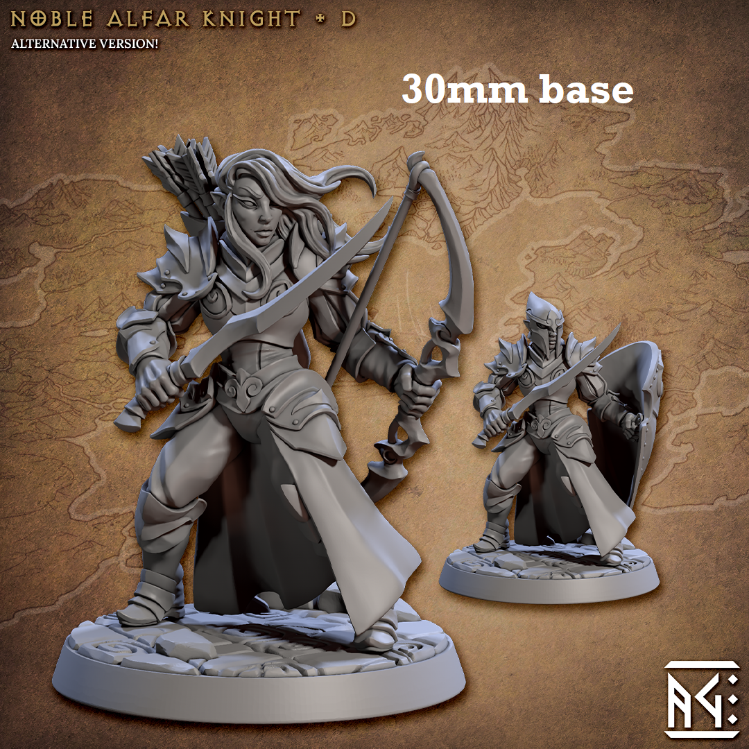 Noble Alfar Knight: Sculpt D (Female High Elf Ranger / Knight)