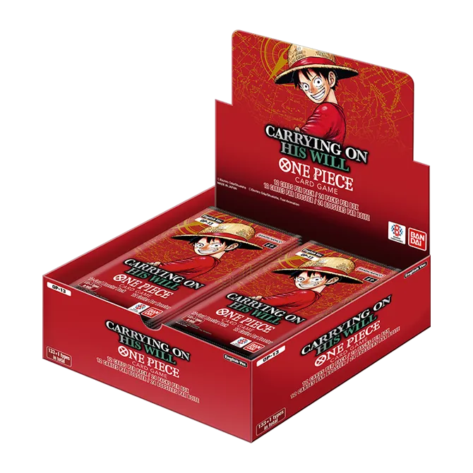One Piece Card Game Carrying on His Will OP-13 booster display