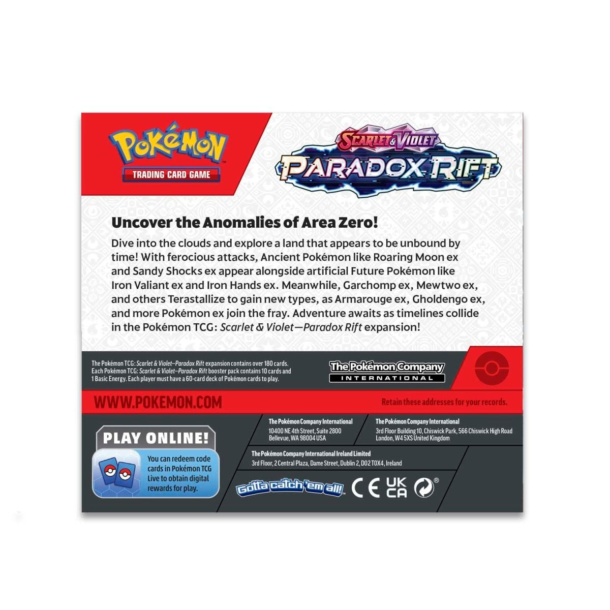 Caja de presentación de refuerzos de Rift de Scarlet & Violet-Paradox (36 paquetes)