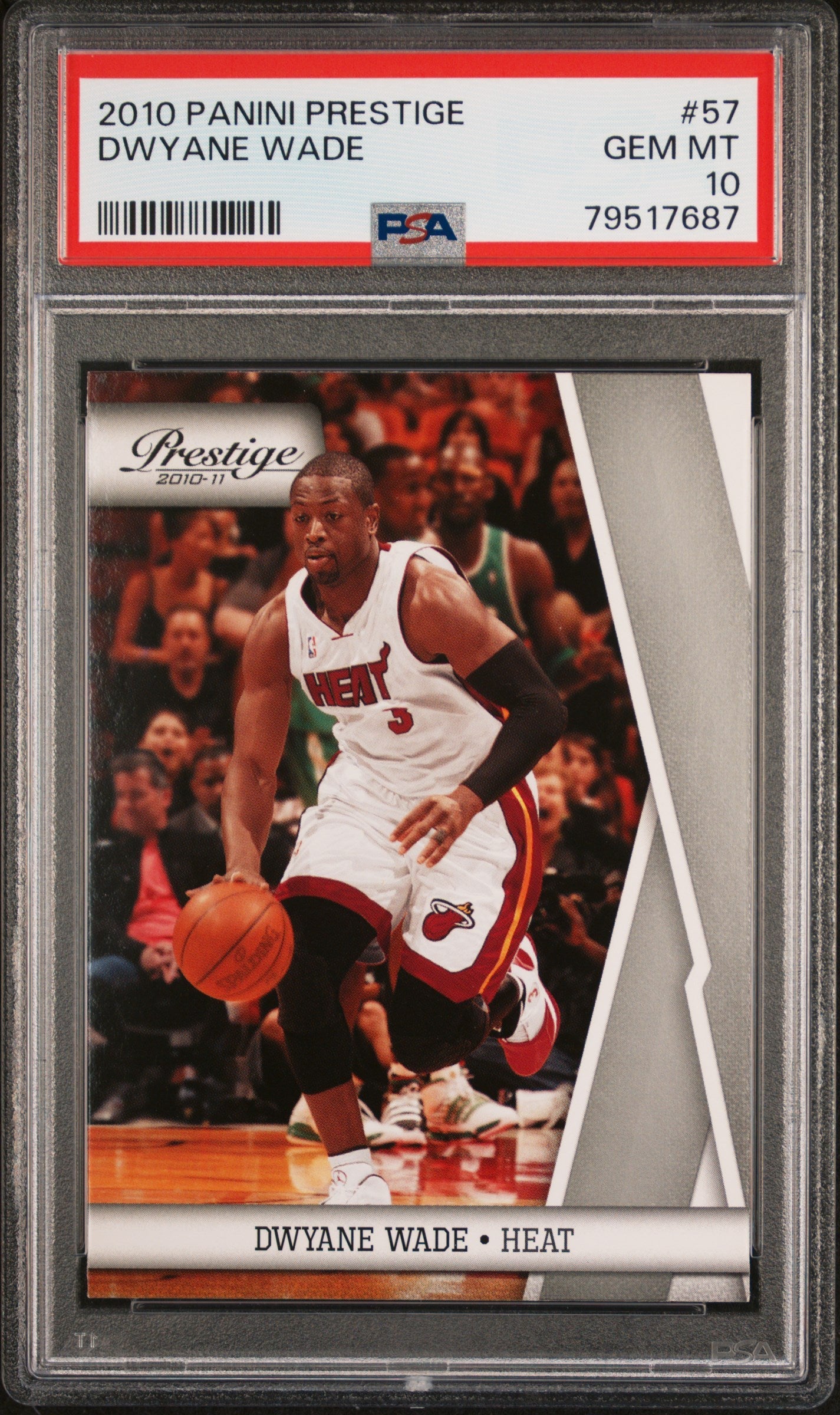 2010 PANINI PRESTIGE DWYANE WADE  #57 - PSA 10