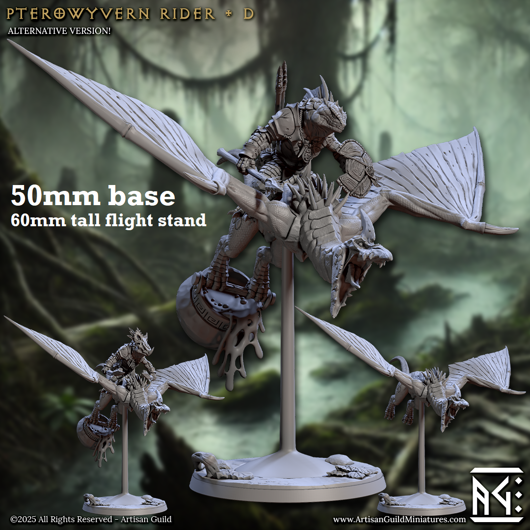 Pterowyvern Rider: Sculpt D (Pterodactyl Cavalry Unit)