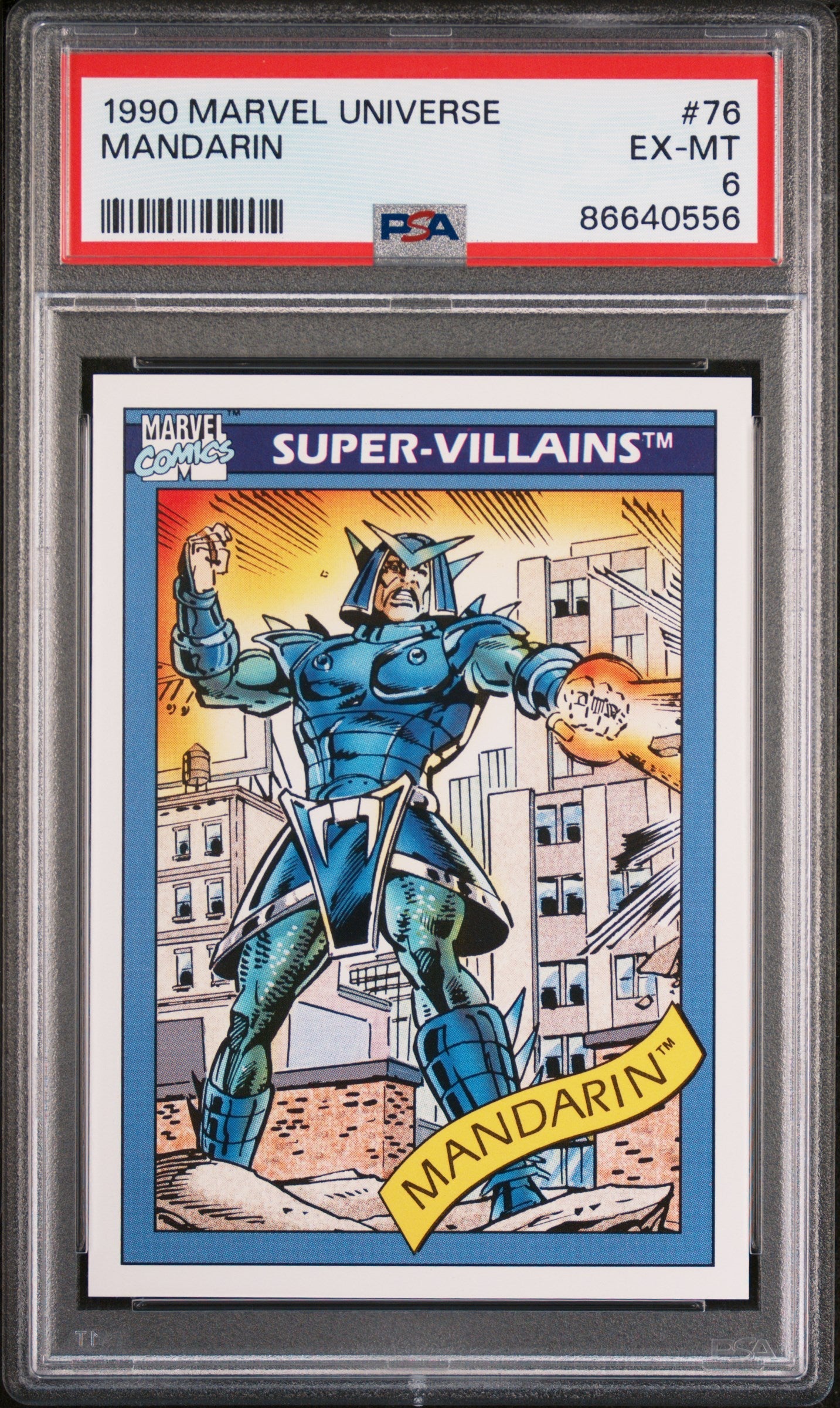 1990 MARVEL UNIVERSE MANDARIN #76 - PSA 6