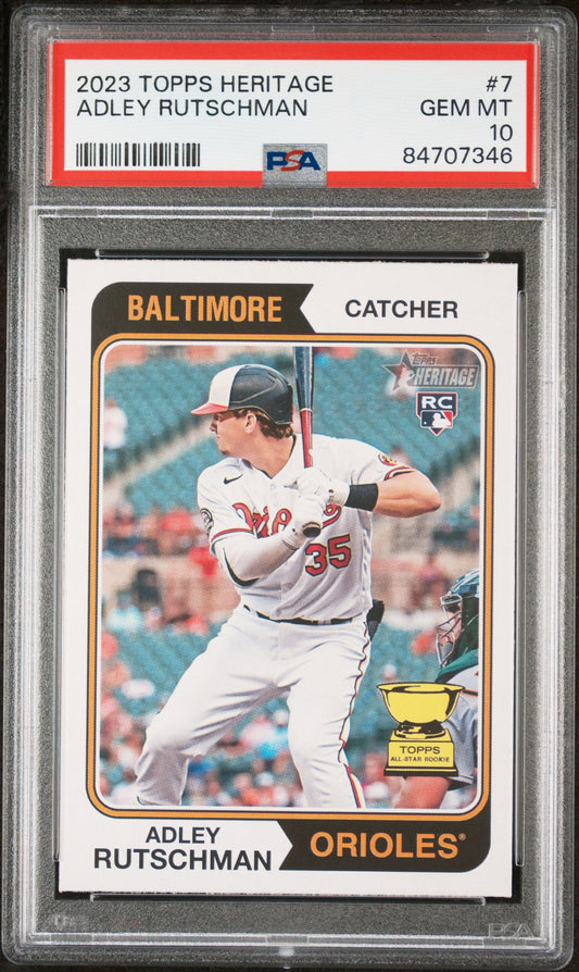 2023 TOPPS HERITAGE ADLEY RUTSCHMAN  #7 - PSA 10