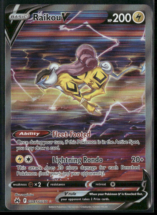 Raikou V Crown Zenith: Galarian Gallery #GG41/GG70