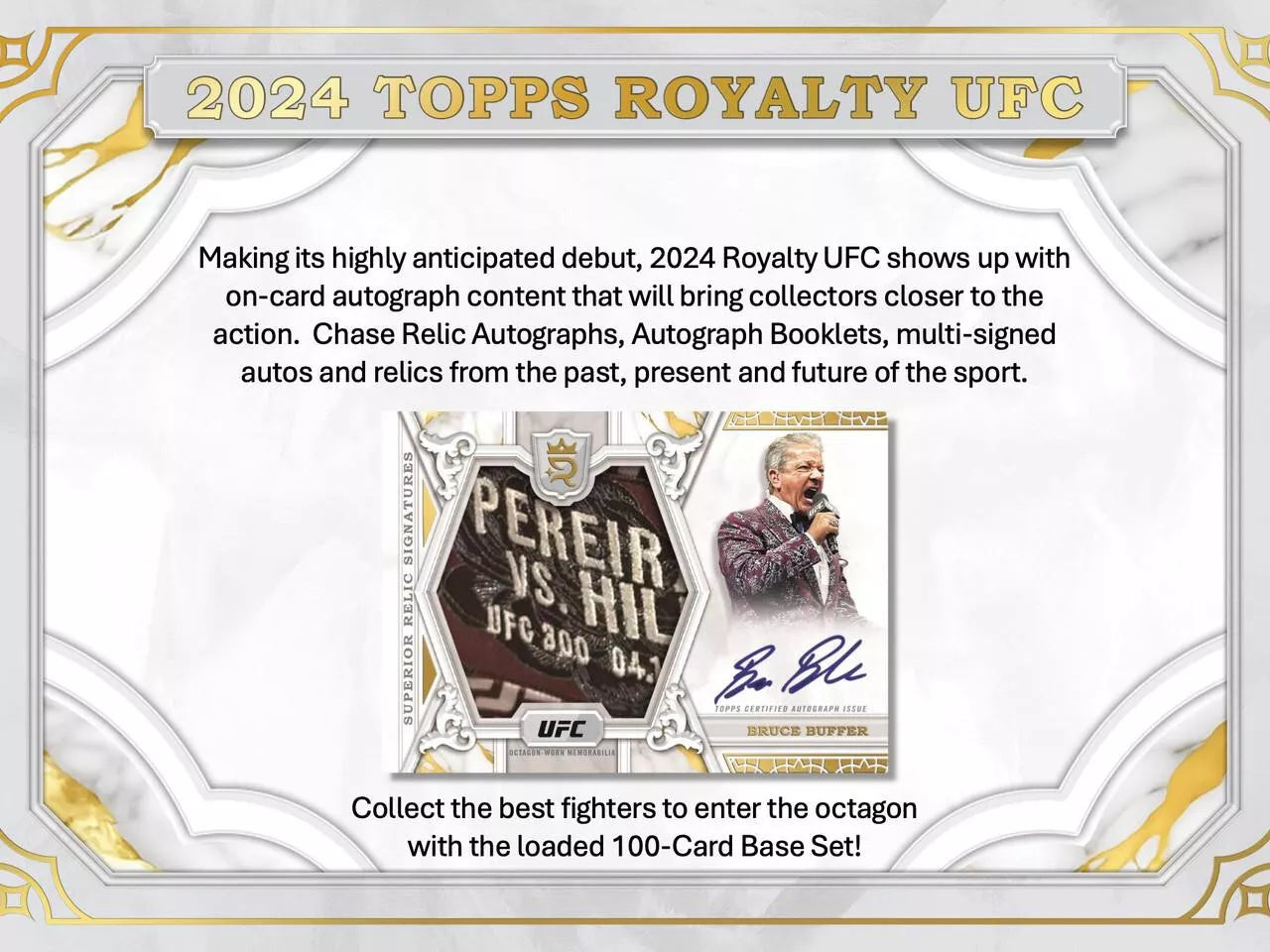 2024 TOPPS ROYALTY UFC HOBBY BOX (5 AUTOS/3 RELICS)