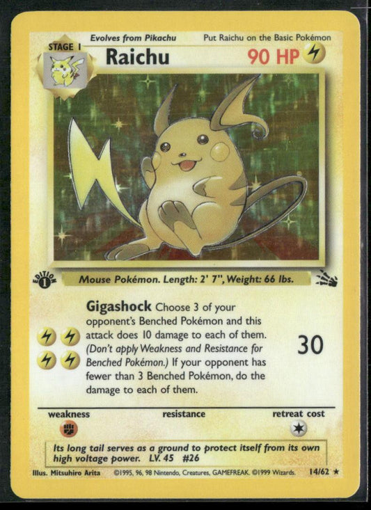 Raichu (14) Fossil #14/62 - 1st Edition