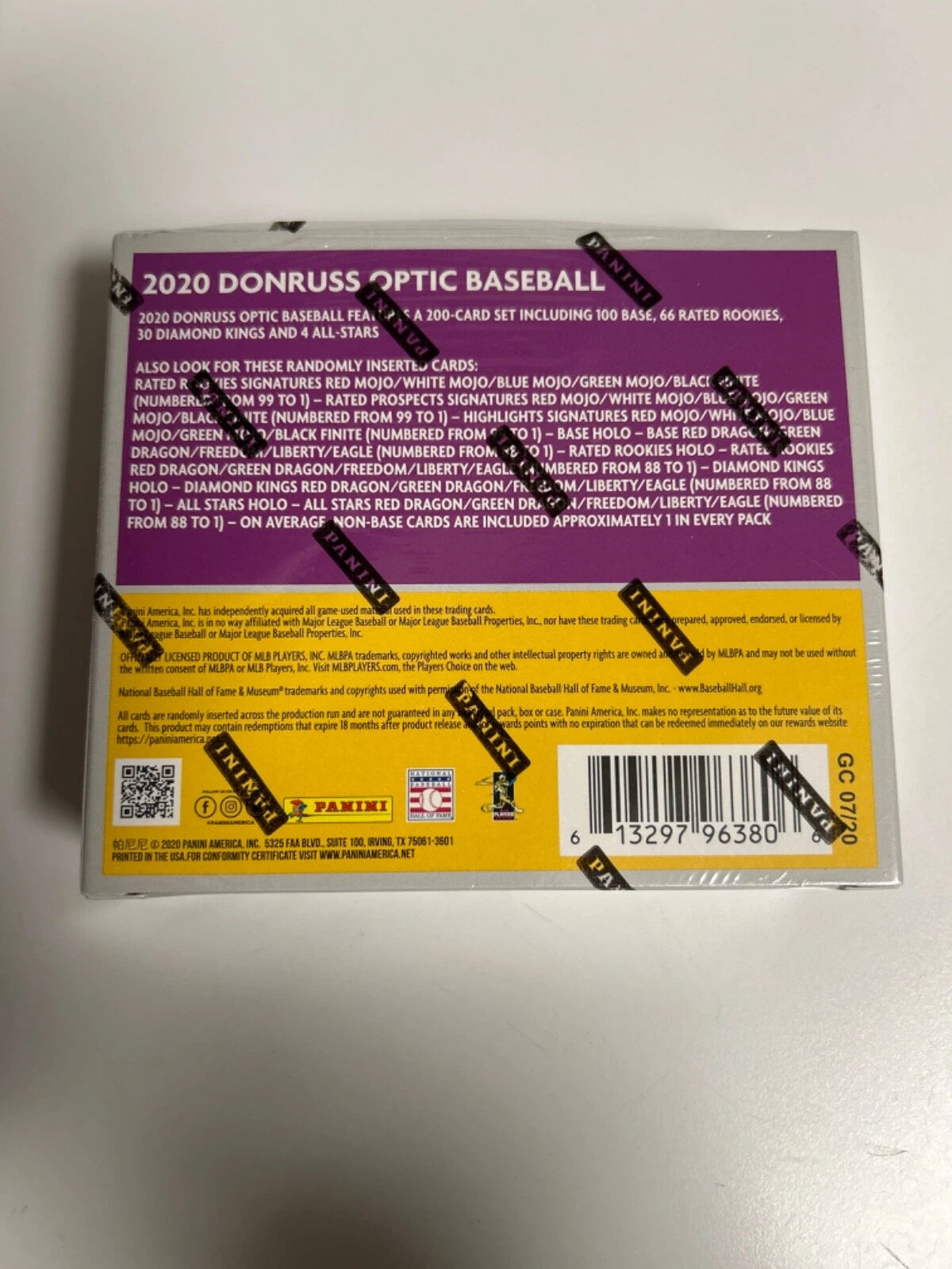 2020 Donruss Optic Choice baseball Hobby