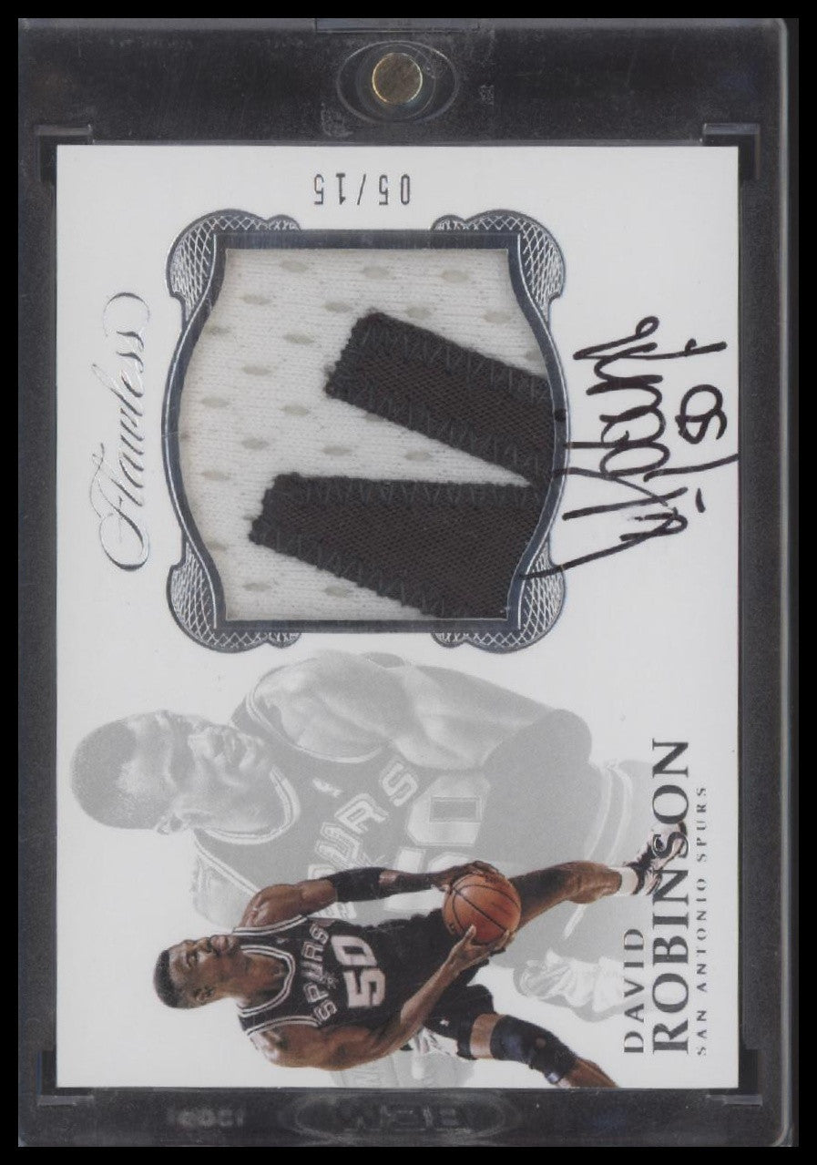 David Robinson 2016-17 Panini Flawless Flawless Auto Patch #/15