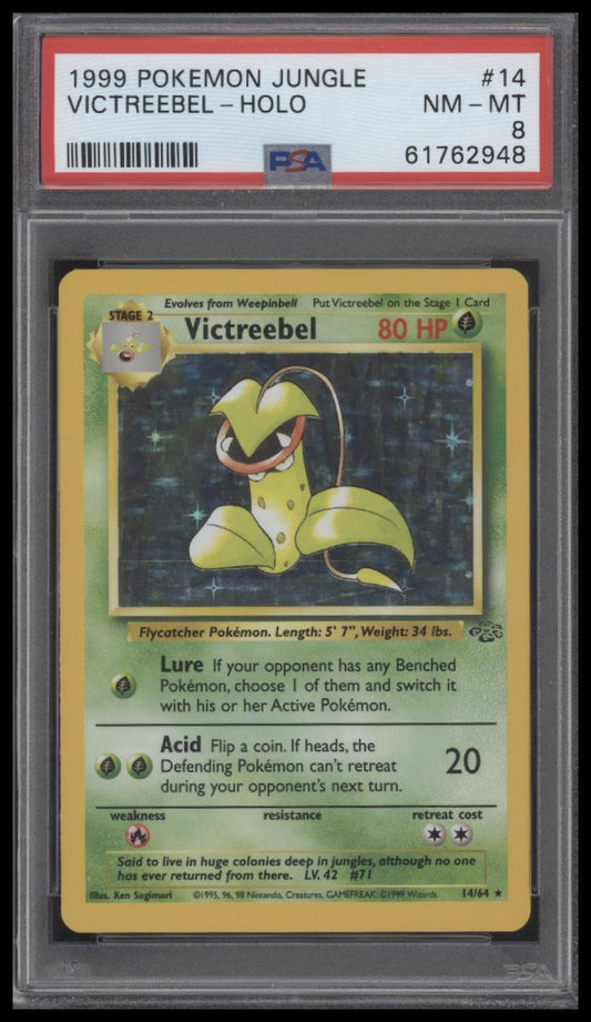 Victreebel-Holo 1999 Pokemon Jungle #14 PSA 8