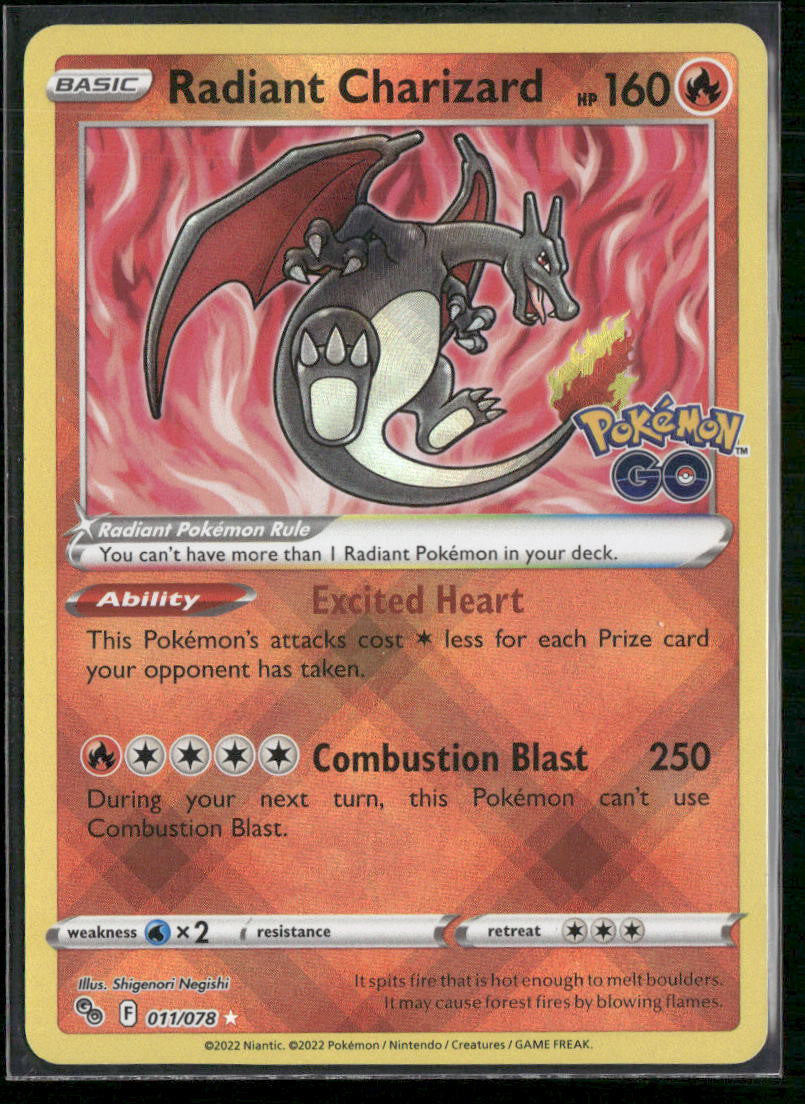 Radiant Charizard Pokemon GO #011/078