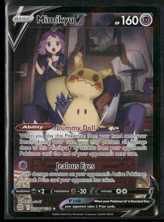 SWSH09: Brilliant Stars Trainer Gallery #TG16/TG30 Mimikyu V