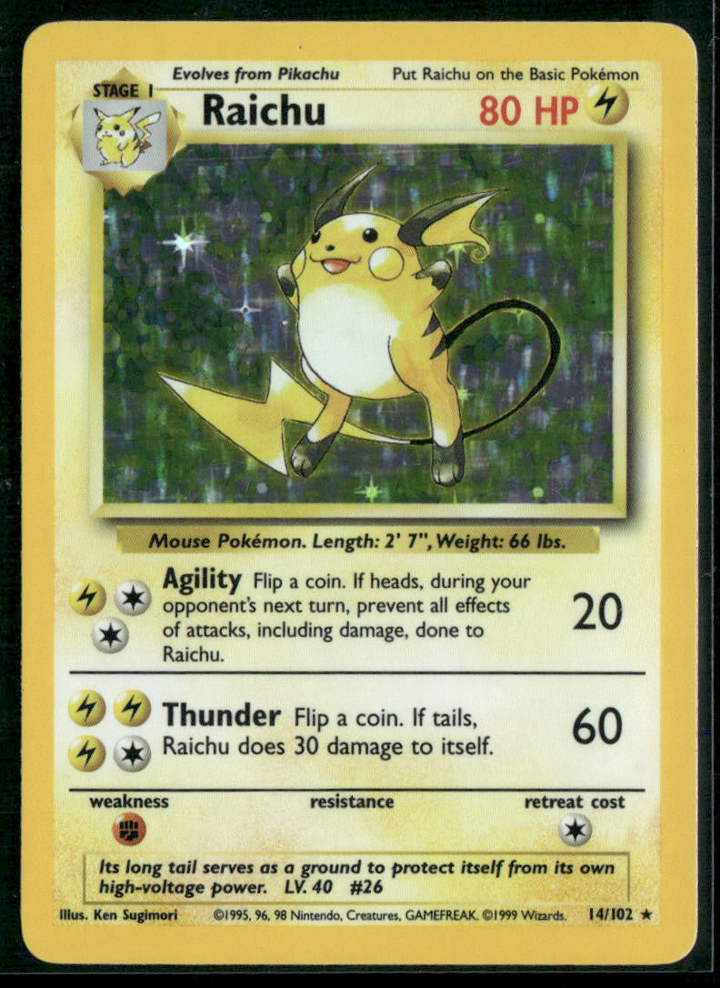 Pokemon Base Set #014/102 Raichu