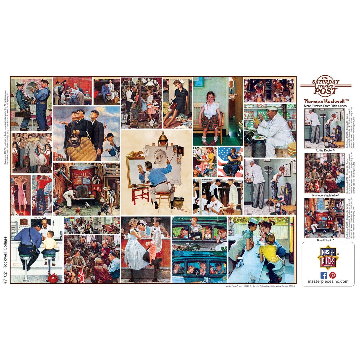 Saturday Evening Post - Rockwell Collage 1000 Piece Puzzle | Masterpieces Puzzles