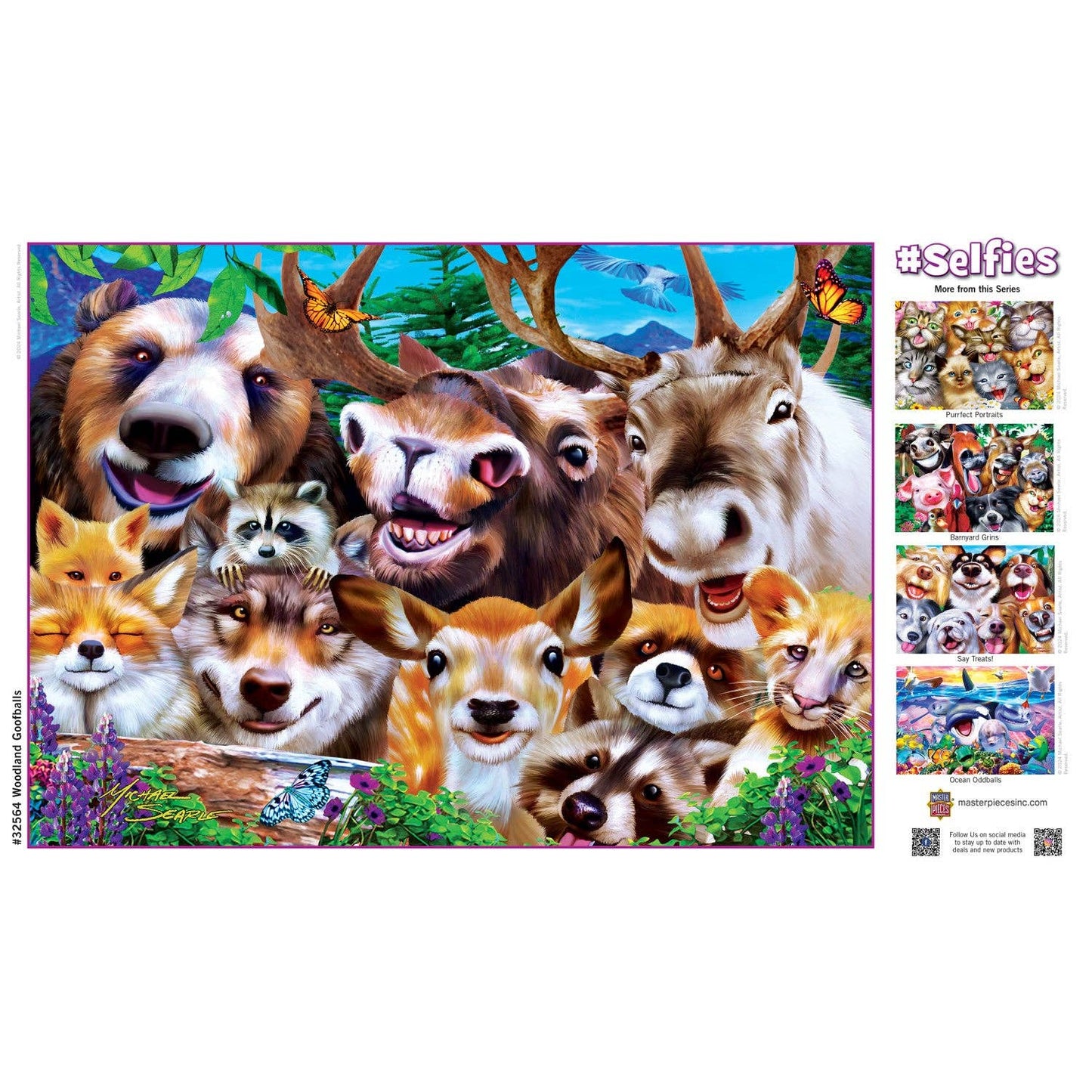 Selfies Woodland Goofballs 500 Piece Jigsaw Puzzle by Masterpieces Puzzles