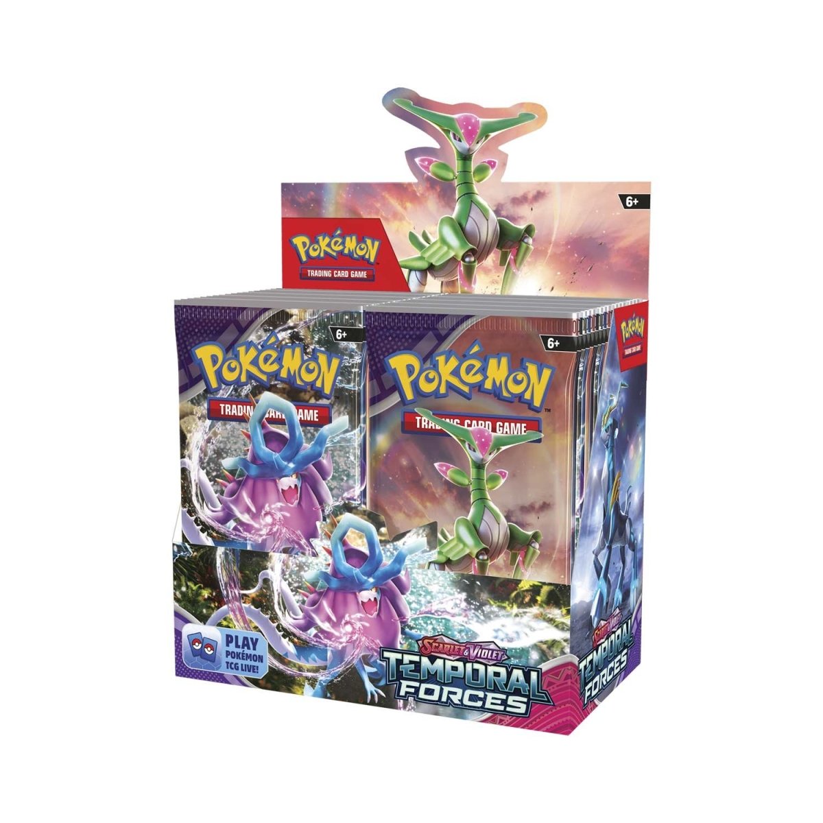 Caja de presentación de refuerzos de Fuerzas temporales de Scarlet & Violet (36 paquetes)