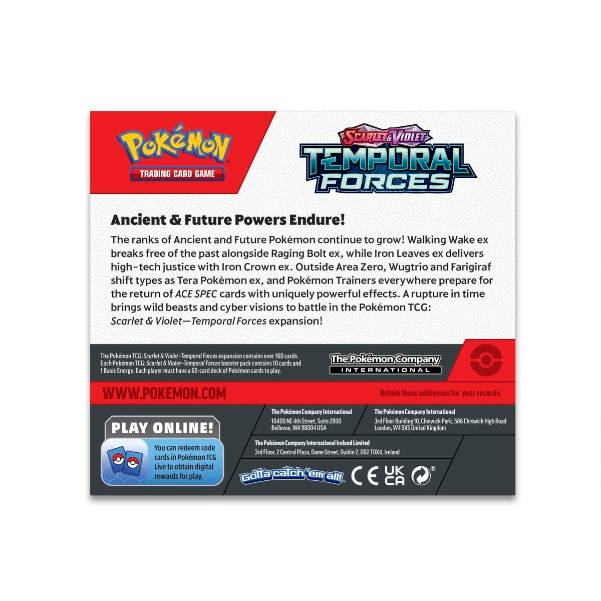 Caja de presentación de refuerzos de Fuerzas temporales de Scarlet & Violet (36 paquetes)