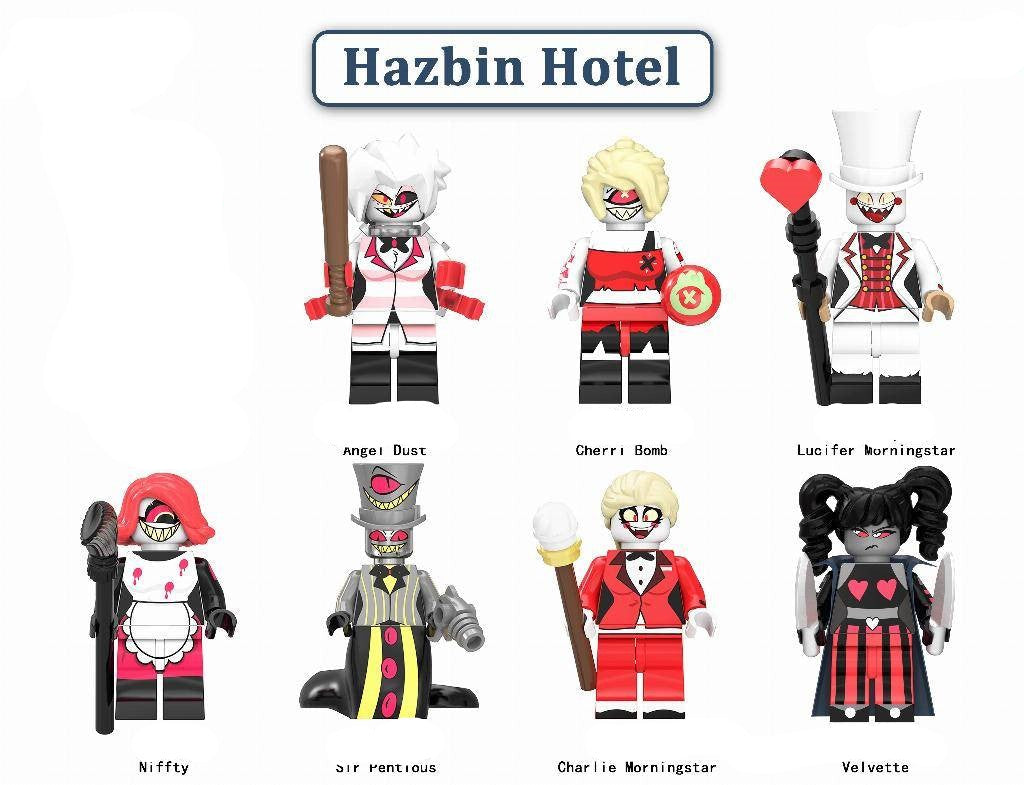 Hazbin Hotel Custom Minifig Set – 7 Iconic Characters