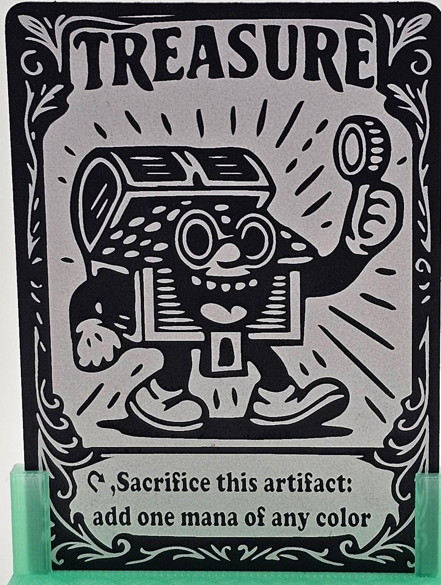 Walking treasure chest Metal Token