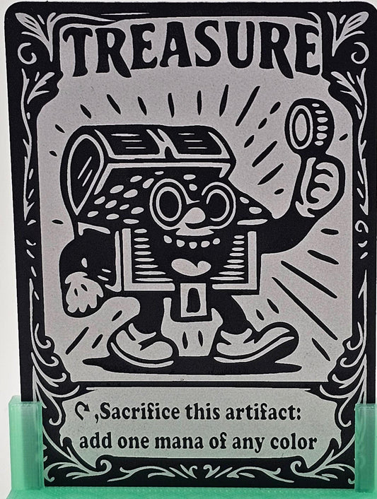 Walking treasure chest Metal Token