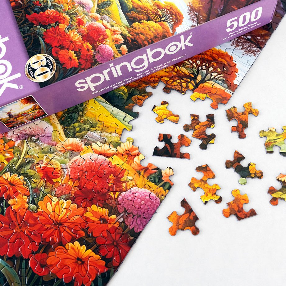 Windmill On The Farm 500 Piece Jigsaw Puzzle by Springbok Puzzles
