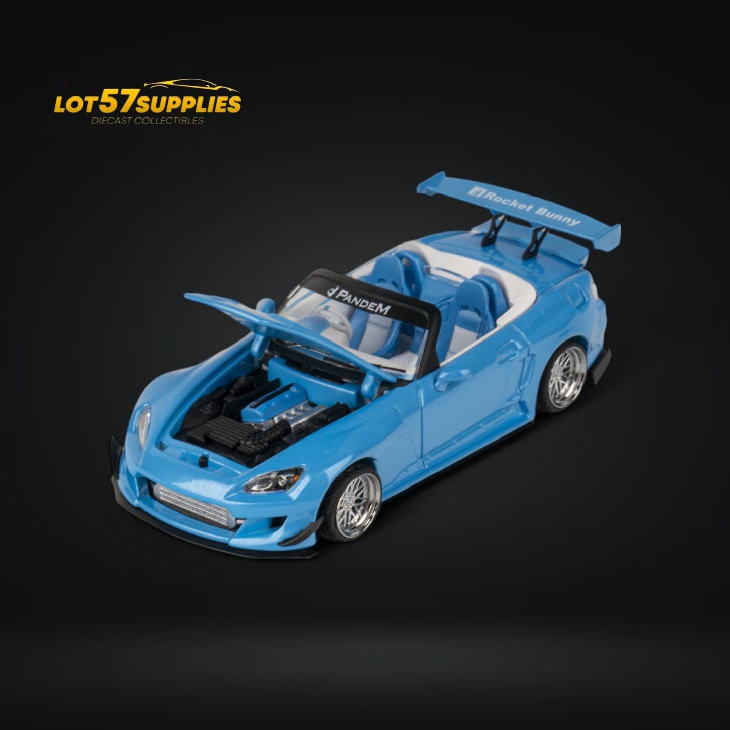 (Pre-Order) Microturbo Honda S2000 Custom Rocket Bunny Metallic Blue 1:64