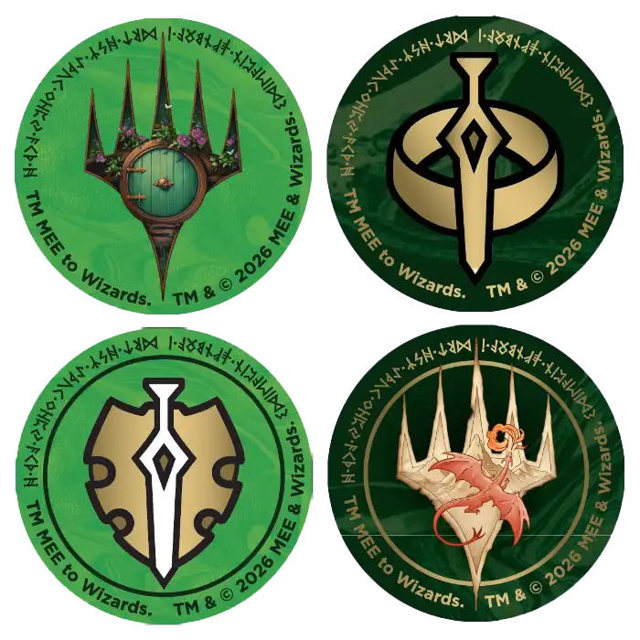 An Unexpected Crafting Party - official WPN The Hobbit Treasure Tokens and stickers