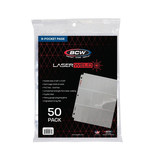 BCW LaserWeld 9-Pocket Page (50 CT. Pack)