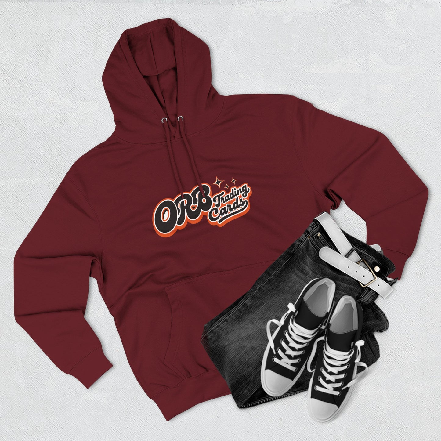 Find Your People Hoodie — 'ORB Trading Cards' Retro Script Fleece Hoodie