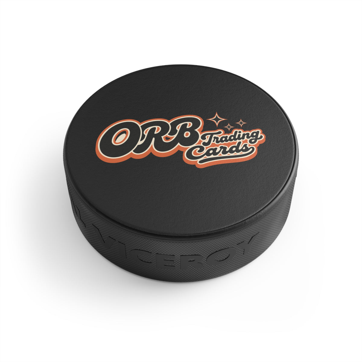 ORB Trading Cards Hockey Puck — Retro Logo Collectible
