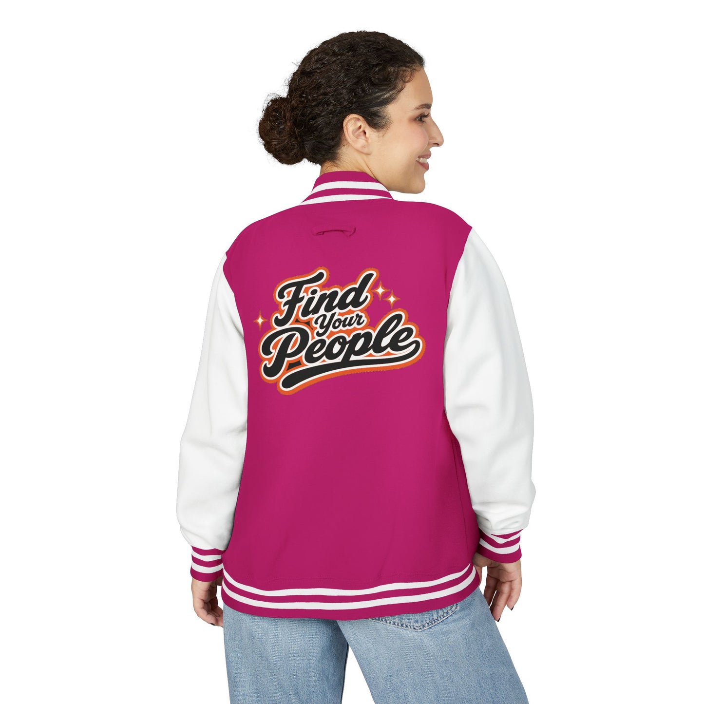 Letterman Jacket — "Find Your People" Retro Varsity Jacket