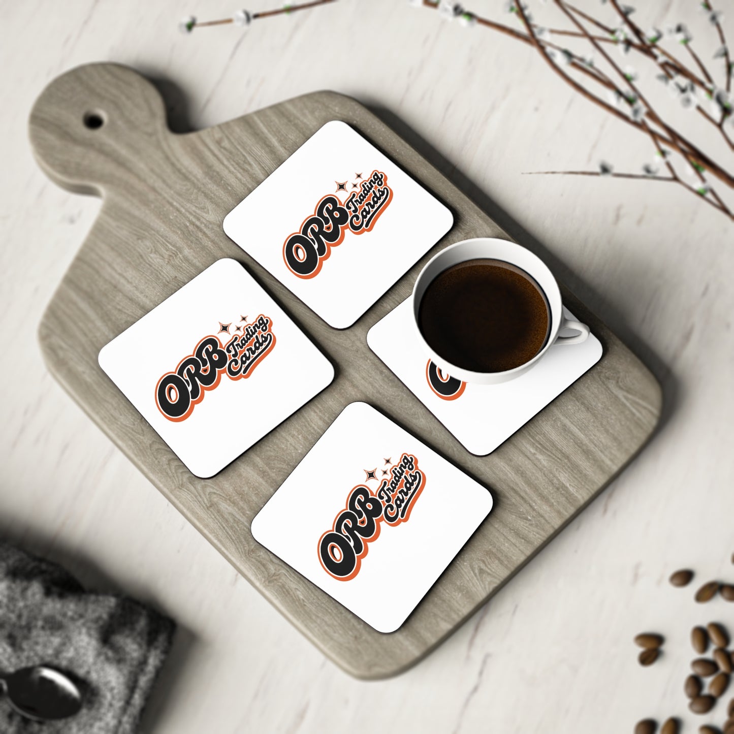 Coaster — ORB Trading Cards Logo Cork Drink Coaster