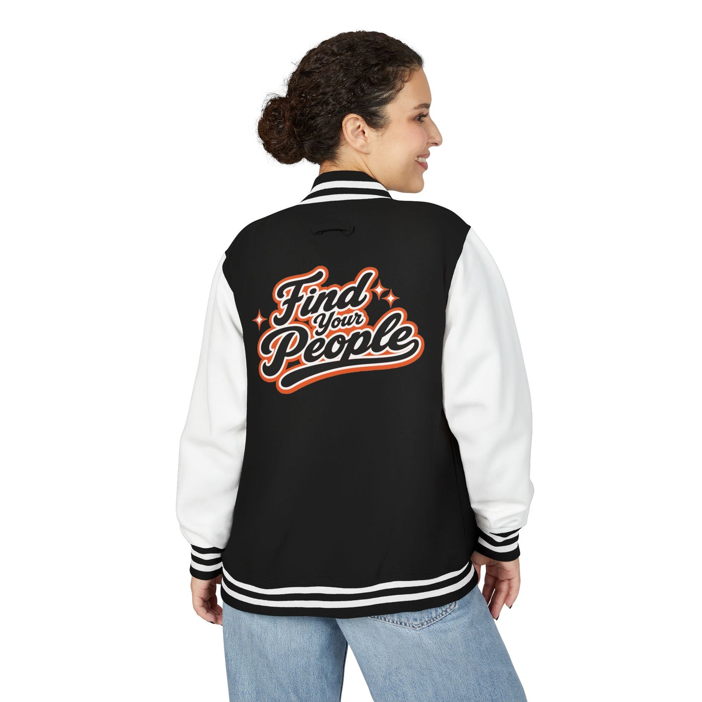 Letterman Jacket — "Find Your People" Retro Varsity Jacket