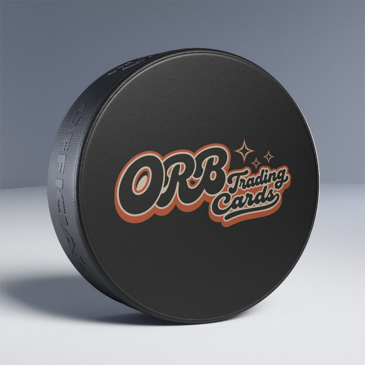 ORB Trading Cards Hockey Puck — Retro Logo Collectible