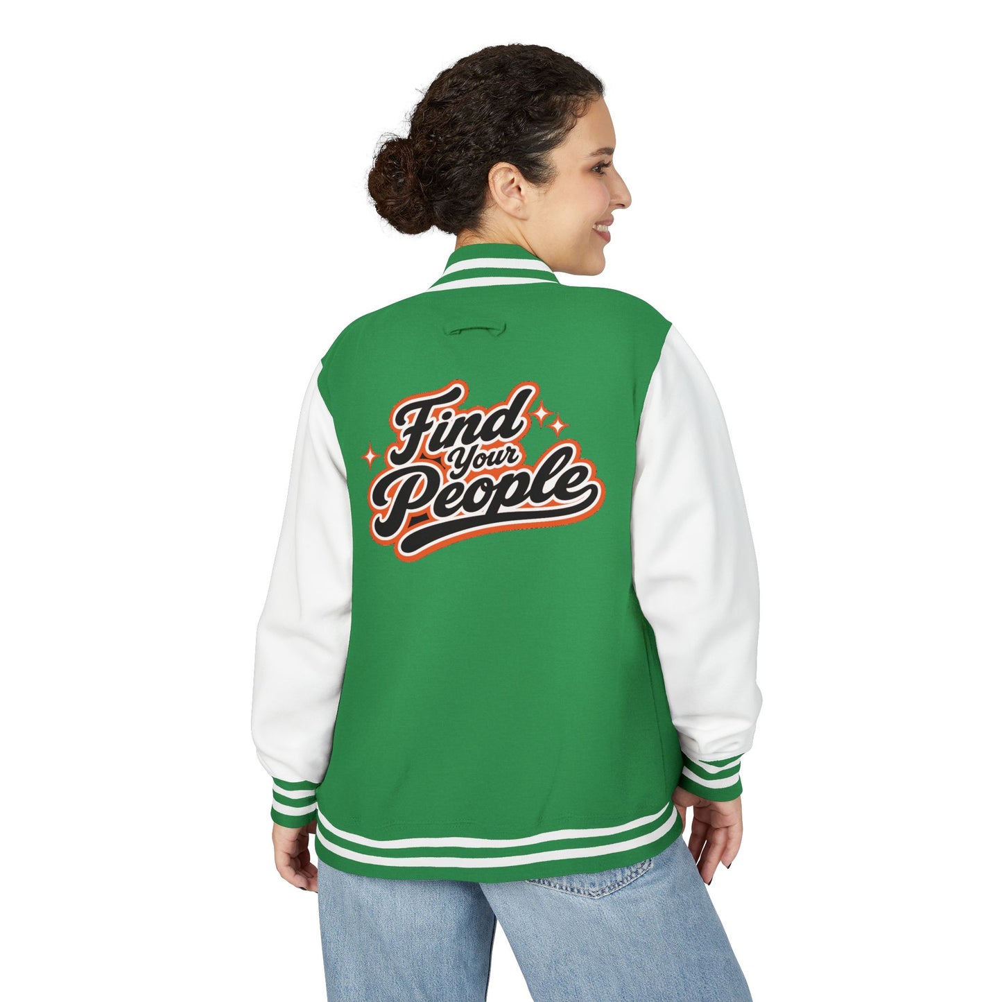 Letterman Jacket — "Find Your People" Retro Varsity Jacket