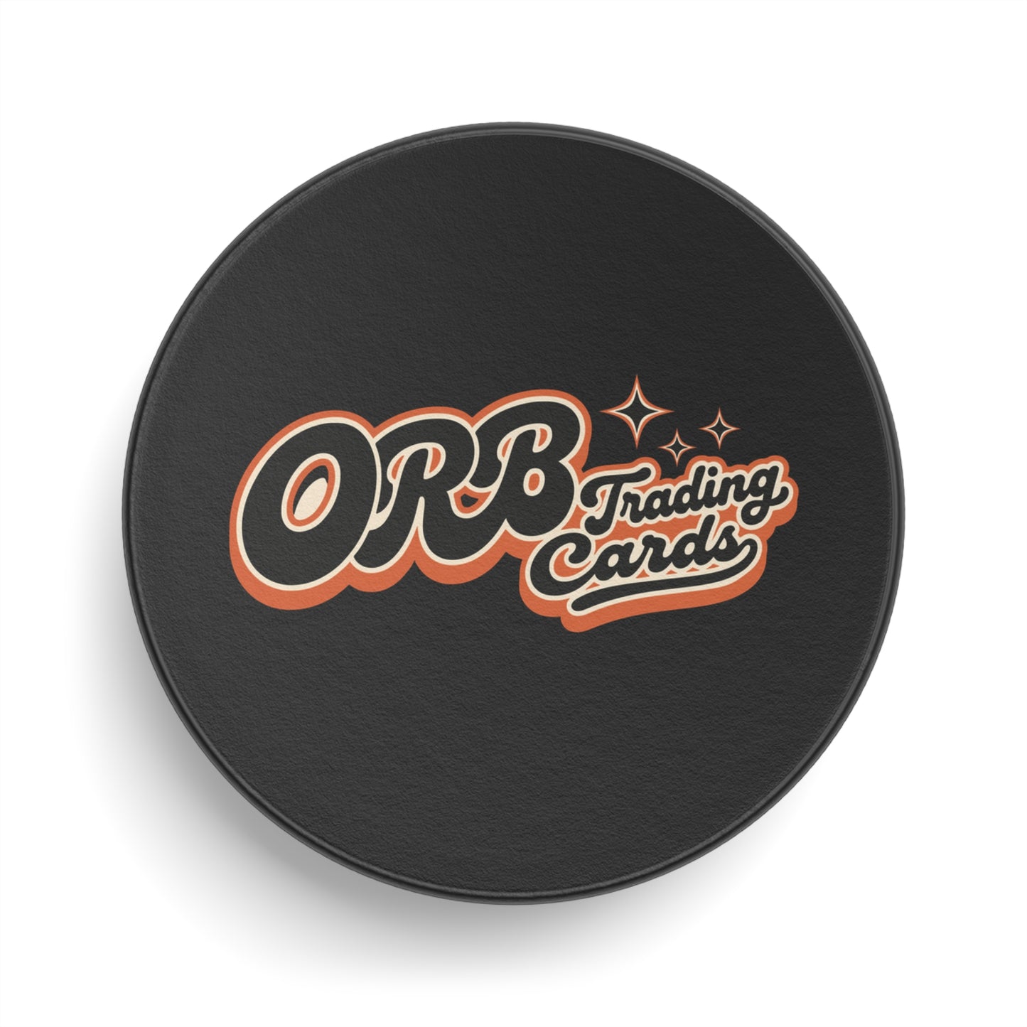 ORB Trading Cards Hockey Puck — Retro Logo Collectible