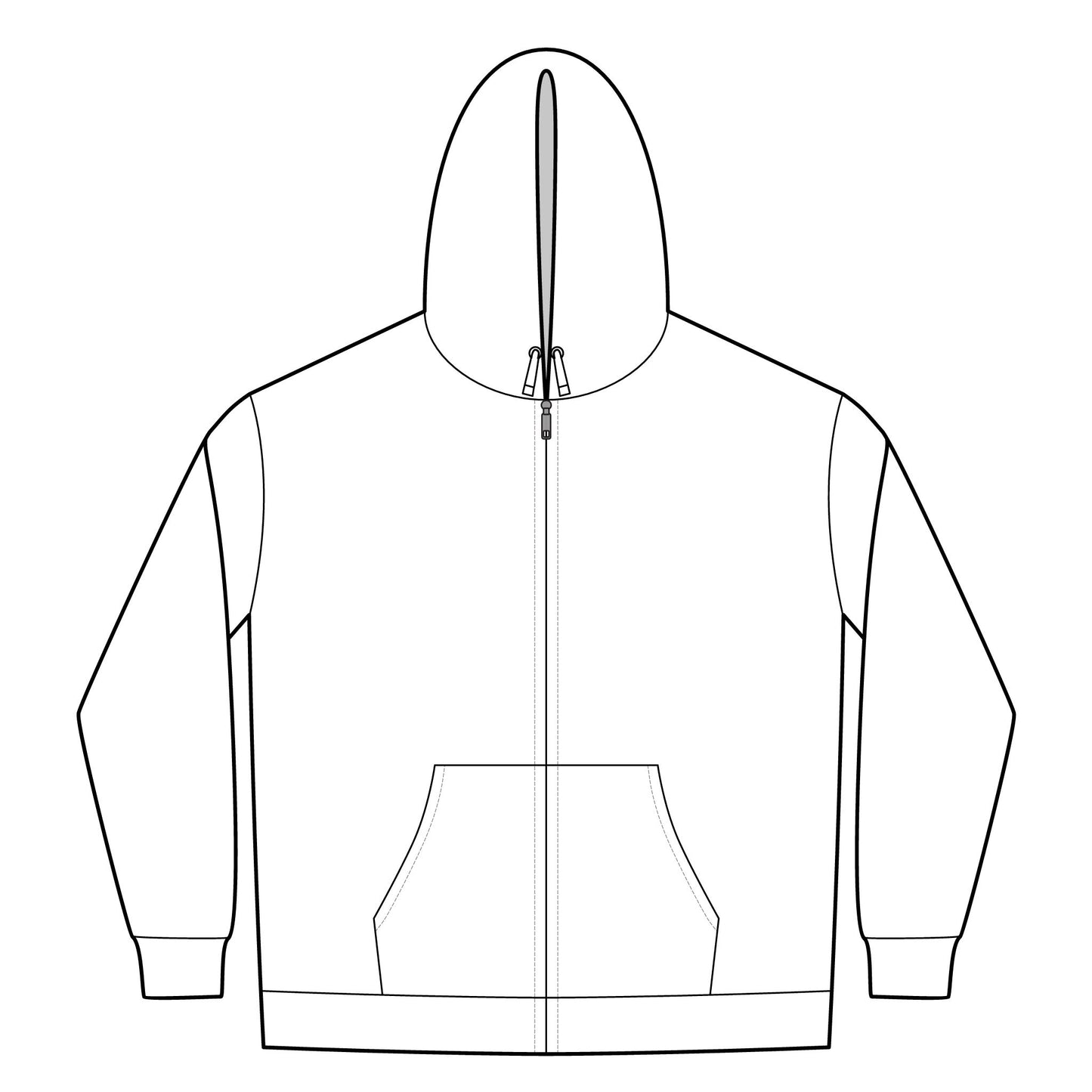 Women's Full-Zip Hoodie - Minimal Script Chest Logo